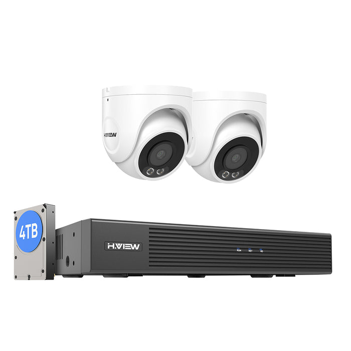 H.View Colorcam 4k (8MP) Ultra HD 8 Kanäle PoE-Sicherheitssystem