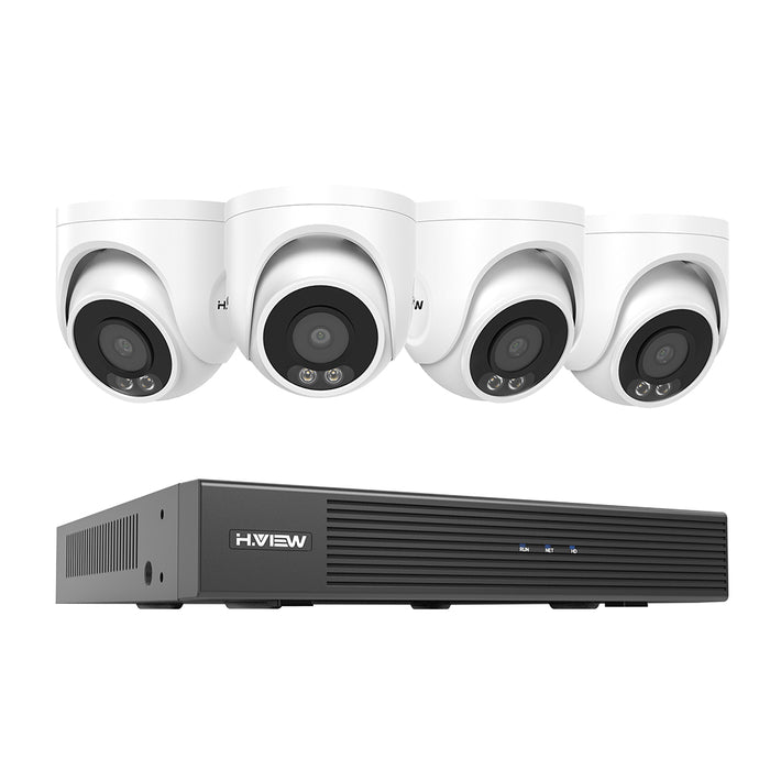 H.View Colorcam 4k (8MP) Ultra HD 8 Kanäle PoE-Sicherheitssystem