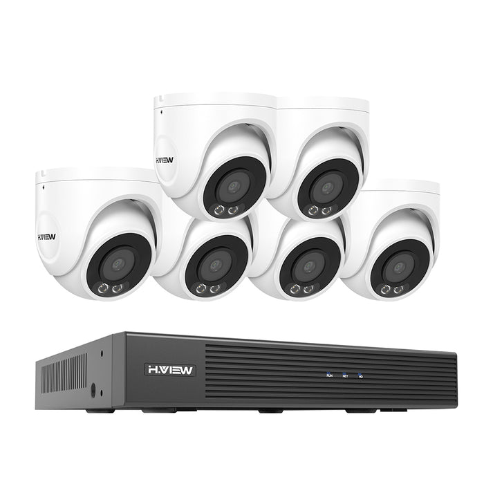 H.View Colorcam 4k (8MP) Ultra HD 8 Kanäle PoE-Sicherheitssystem