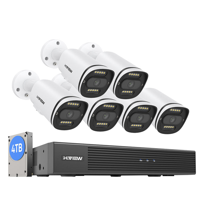 H.View Colorcam 4k (8MP) Ultra HD 8 Kanäle Poe Security System02