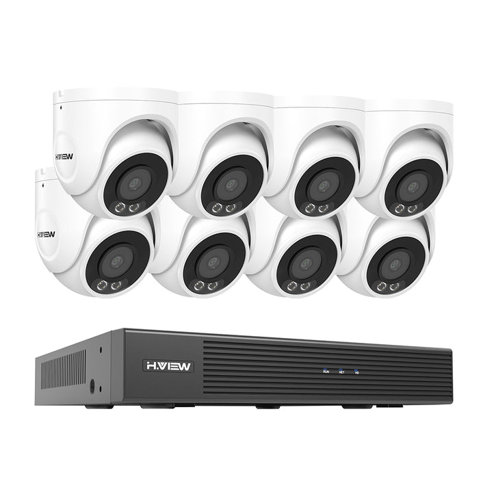H.View Colorcam 4k (8MP) Ultra HD 8 Kanäle PoE-Sicherheitssystem