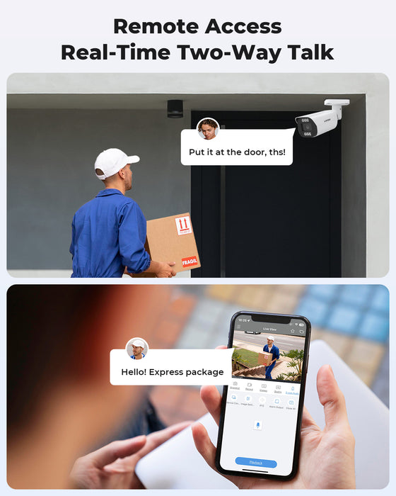 H.View Bullet 4K AI Caméra avec machine à sous carte SD (HV-E800A)