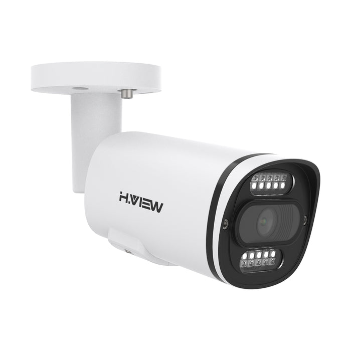 H.VIEW 4K POE Camera with Two-way Audio, Cloud Server, Spotlight, Human Body Detection, 2.8mm Lens, IP67 Weatherproof, HV-800S2