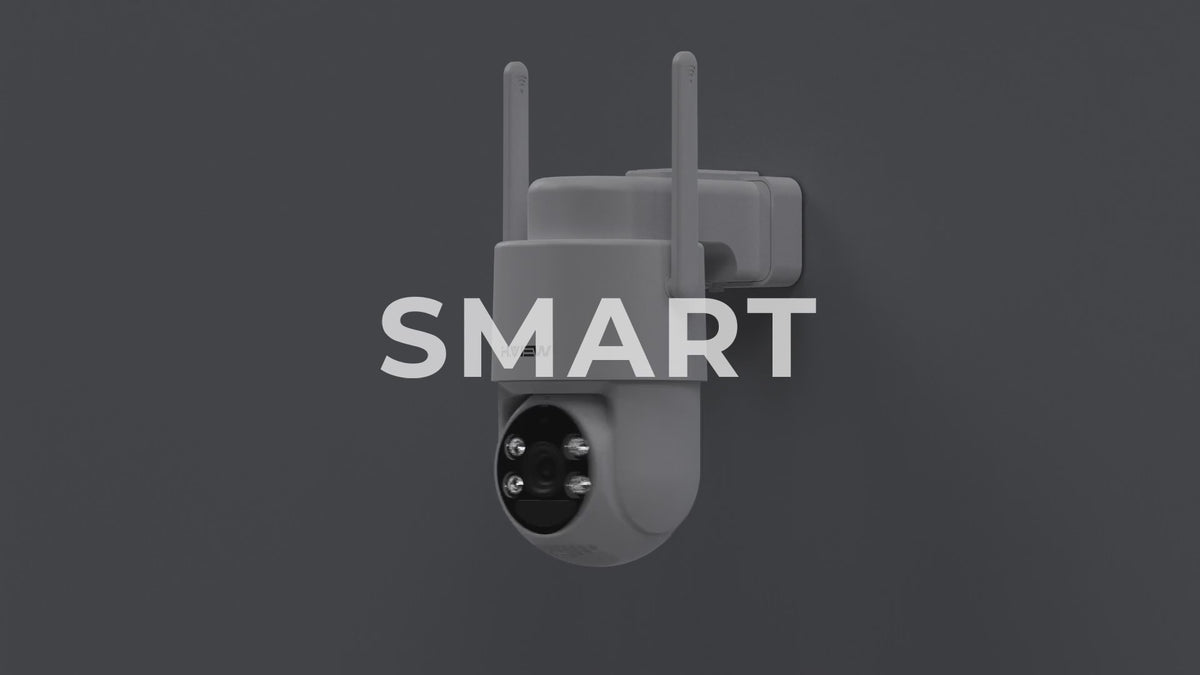 H.VIEW 2K 3MP Solar Security Cameras Wireless Outdoor, 360° Pan Tilt Auto Tracking, Full Color Night Vision, Smart Detection, 3-Day Unlimited Recurring Free Cloud Storage, HV-QW5