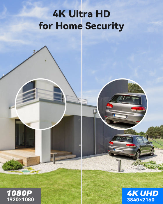 H.view 8Ch 8MP Cctv Security PTZ Cameras System Home Video Surveillanc ...