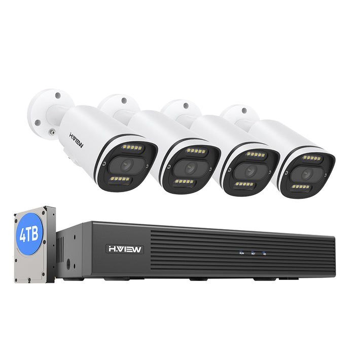 H.View Colorcam 4k (8MP) Ultra HD 8 Kanäle Poe Security System02