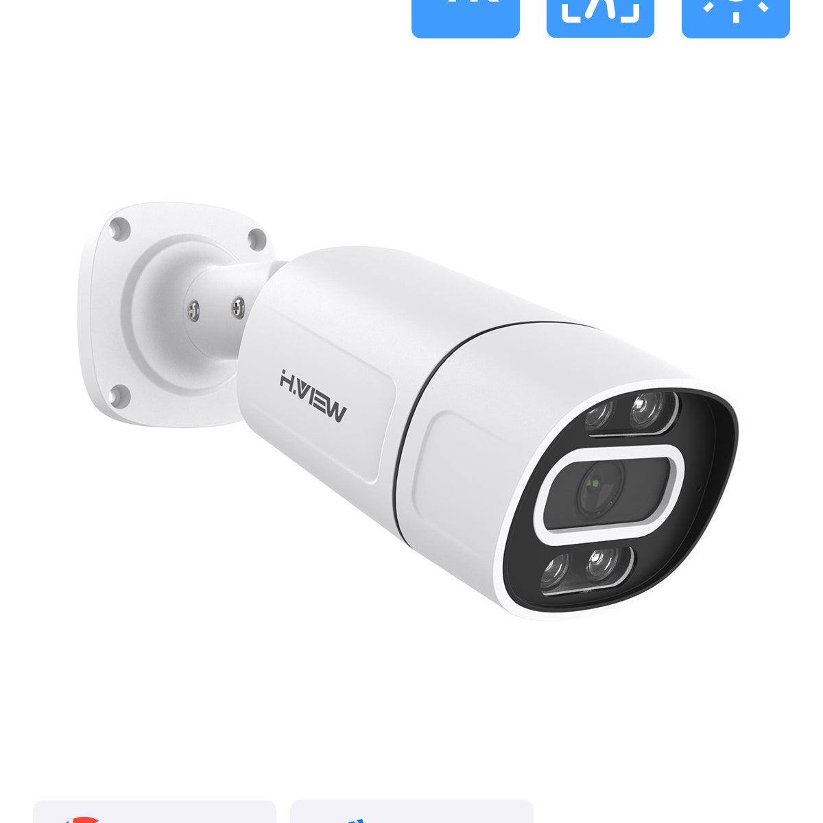 H.VIEW 5MP 8MP 4K IP Camera Spotlight Camera with Human Face Detection ...
