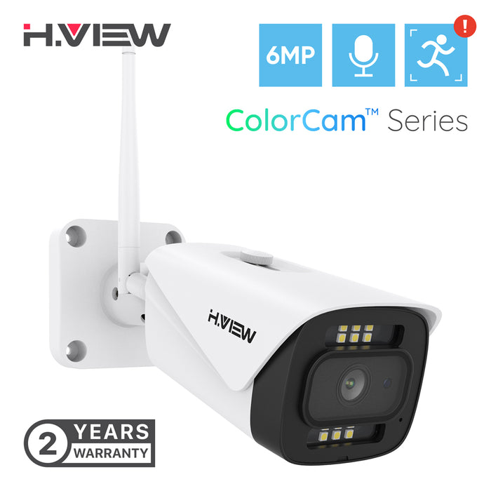 H.View ColorCam 6MP Bullet WiFi Caméra avec une vision Night Color (HV-WF600A5)