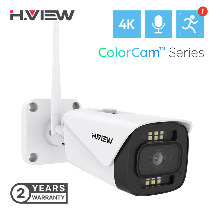H.View Colorcam 4K Bullet WiFi-Kamera mit Farbe Nachtsicht (HV-WF800A5)